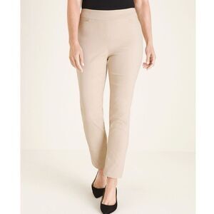 CHICO'S | So Slimming Khaki Crop Pants Pull On Slim Pants | Size 2.5 (Large, 14)